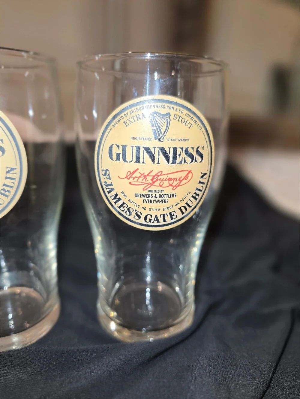 Guinness Extra Stout (Set of 2) Tulip Pint Glasses.